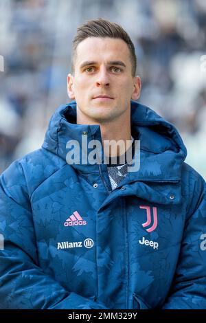 Turin, Italie. 29th janvier 2023. Turin. Série Un match de la ligue Tim valable pour le championnat 2022/2023 Juventus vs Monza au stade Allianz sur la photo: Arkadiusz Milik crédit: Agence photo indépendante/Alamy Live News Banque D'Images