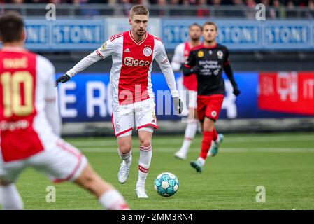 ROTTERDAM, PAYS-BAS - JANVIER 29 : Kenneth Taylor d'Ajax court avec le ballon pendant le match néerlandais Eredivisie entre Rotterdam Excelsior et Ajax à Van Donge & de Roo Stadion sur 29 janvier 2023 à Rotterdam, pays-Bas (photo de Peter Lous/ Orange Pictures) Banque D'Images