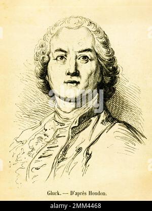 Portrait de Christoph Willibald Gluck, compositeur d'opéra du début de la période classique. Il est né sur 2 juillet 1714 à Erabach, en Allemagne, et est mort sur Nove Banque D'Images