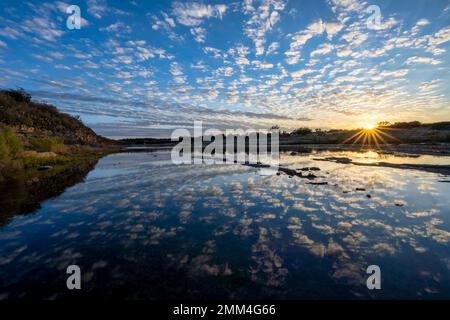 Sunsent sur la rivière Lost Banque D'Images