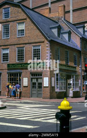 1988 LIBRAIRIE HISTORIQUE GLOBE CORNER BOSTON MASSACHUSETTS USA Banque D'Images