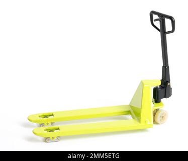 Placer le transpalette sur un fond blanc Banque D'Images