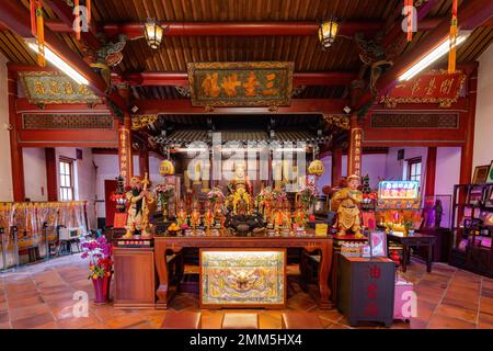 Tainan, 5 2023 JANVIER - vue intérieure du sanctuaire ancestral de Koxinga Banque D'Images