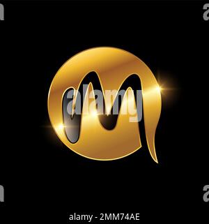 Ensemble d'illustrations vectorielles de l'enseigne du logo du cercle d'or Illustration de Vecteur