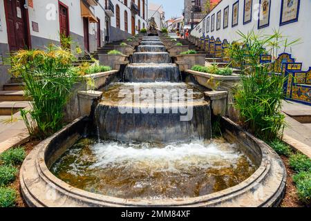 Firgas, Gran Canaria, Espagne, 19 juillet, 2022: Célèbre Paseo de Canarias rue sur Firgas, Gran Canaria, îles Canaries, Spainfamous Paseo de Canarias str Banque D'Images