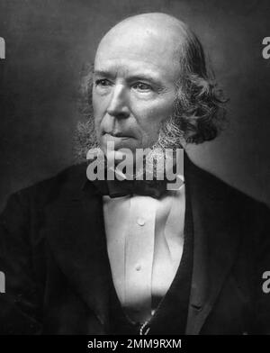 Herbert Spencer (1820 – 1903) philosophe anglais, psychologue, biologiste, anthropologue et sociologue célèbre pour son hypothèse du darwinisme social. Banque D'Images