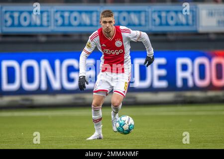 ROTTERDAM, PAYS-BAS - JANVIER 29 : Kenneth Taylor d'Ajax lors du match néerlandais Eredivisie entre Excelsior Rotterdam et Ajax au stade Van Donge & de Roo sur 29 janvier 2022 à Rotterdam, pays-Bas (photo de Peter van der Klooster/Alay Live News) Banque D'Images