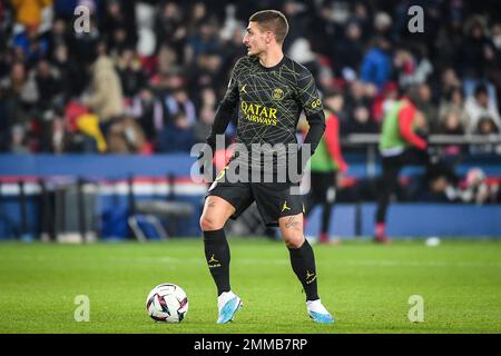 Paris, France. 29th janvier 2023. Marco VERRATTI de PSG lors du championnat français Ligue 1 football match entre Paris Saint-Germain et Stade de Reims sur 29 janvier 2023 au Parc des Princes à Paris, France - photo Matthieu Mirville/DPPI crédit: DPPI Media/Alay Live News Banque D'Images