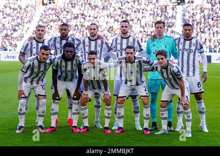 Turin, Italie. 29th janvier 2023. L'équipe (Juventus FC) lors du championnat italien série Un match de football entre Juventus FC et AC Monza sur 29 janvier 2023 au stade Allianz de Turin, Italie - photo Morgese-Rossini/DPPI crédit: DPPI Media/Alay Live News Banque D'Images