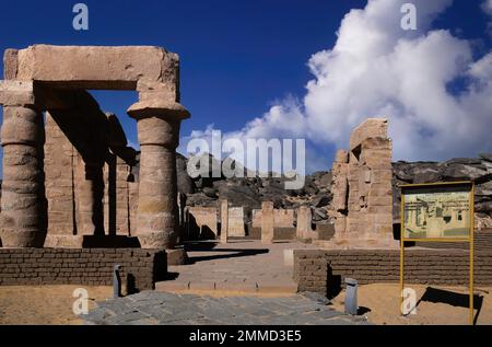 Le temple de Gerf Hussein (Égypte) est un temple dédié au pharaon Ramses II, construit par le vice-roi de Nubie en l'honneur du célèbre Pharaon Banque D'Images