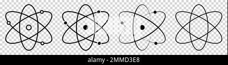 Ensemble d'icônes Atom. Illustration vectorielle isolée sur fond transparent Illustration de Vecteur