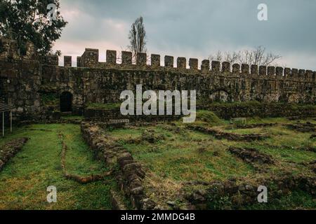 Ancienne forteresse médiévale byzantine Gonio Aphsaros, Batumi, Géorgie. Banque D'Images