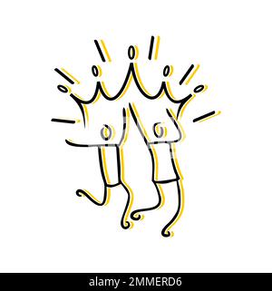 Illustration vectorielle de la figurine Stickman et du logo Crown Illustration de Vecteur