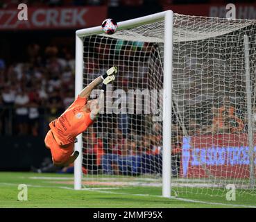 Sao Paulo, Brésil. 02nd févr. 2023. Cassio pendant un match entre Sao Paulo et Corinthiens à Morumbi à Sao Paulo, Brésil (Fernando Roberto/SPP) crédit: SPP Sport presse photo. /Alamy Live News Banque D'Images