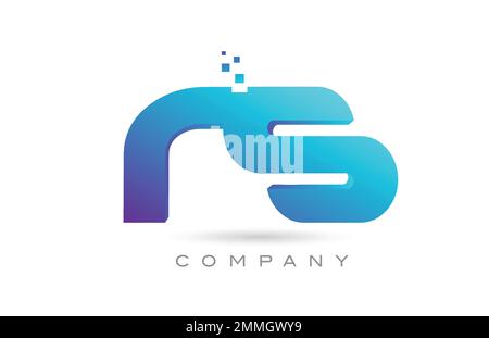 Combinaison d'icônes avec logo lettre RS. Modèle créatif pour l'entreprise et l'entreprise Illustration de Vecteur