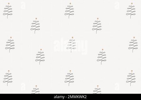 Arrière-plan de motif de Noël, simple arbre de pin d'hiver dandindle en noir vecteur Illustration de Vecteur