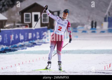 Lake Placid, NY, États-Unis. 13th janvier 2023. Yuna Kasai (JPN) Nordic combiné : individuel féminin Gundersen NH/5km à Mt. Van Hoevenberg pendant Lake Placid 2023 FISU World University Games hiver à Lake Placid, NY, USA . Credit: YUTAKA/AFLO SPORT/Alay Live News Banque D'Images