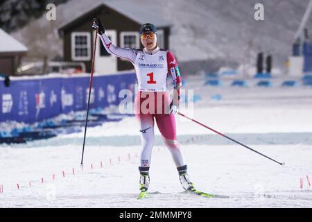 Lake Placid, NY, États-Unis. 13th janvier 2023. Haruka Kasai (JPN) Nordic combiné : individuel féminin Gundersen NH/5km à Mt. Van Hoevenberg pendant Lake Placid 2023 FISU World University Games hiver à Lake Placid, NY, USA . Credit: YUTAKA/AFLO SPORT/Alay Live News Banque D'Images