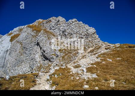 Randonnée Križ - Stenar - Bovški gamsovec, alpes juliennes, Slovénie Banque D'Images