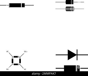 modèle vektor avec logo de diode noire Illustration de Vecteur