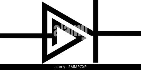 modèle vektor avec logo de diode noire Illustration de Vecteur