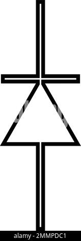 modèle vektor avec logo de diode noire Illustration de Vecteur