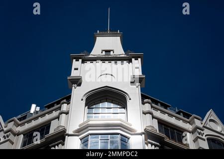 Façade de l’édifice de l’Institut national des agriculteurs, achevée en 1920, Wellington, Île du Nord, Nouvelle-Zélande Banque D'Images