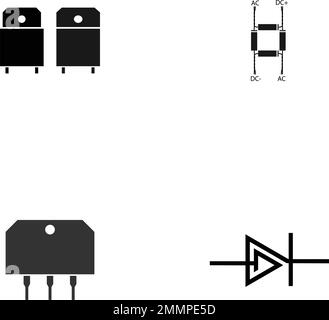 modèle vektor avec logo de diode noire Illustration de Vecteur