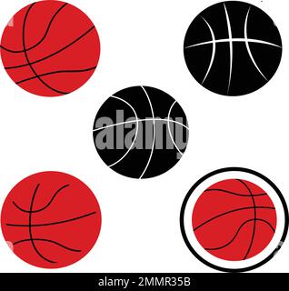 modèle de stok vektor avec logo de boule de panier Illustration de Vecteur