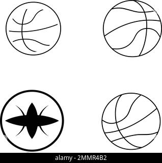 modèle de stok vektor avec logo de boule de panier Illustration de Vecteur