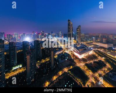 Nanjing vent la nuit Banque D'Images