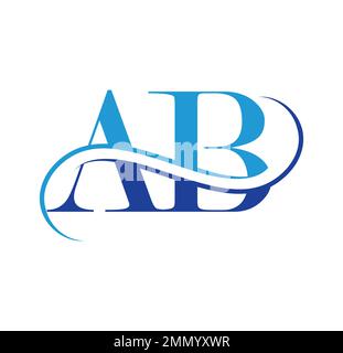 Monogramme logo Vector Illustration du signe sur fond blanc isolé pour logo Monogram lettres initiales AB Illustration de Vecteur