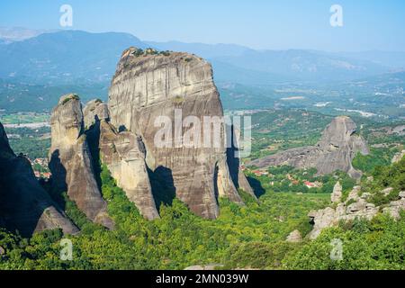 Grèce, région thessalie, Kalambaka, site de Meteora classé au patrimoine mondial de l'UNESCO Banque D'Images