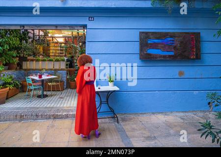 Grèce, Athènes, Exarchia ou Exarchia district, le quartier culte anarchiste, artistique et hétérogène Banque D'Images