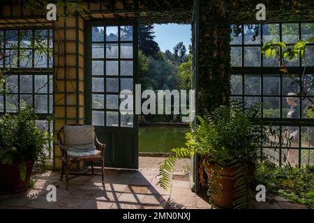 France, Alpes-Maritimes (06), Menton, le jardin serre de la Madone, la serre/France, Alpes-Maritimes, Menton, le jardin serre de la Madone, la serre Banque D'Images