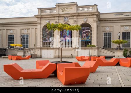 Musées place du quartier à Vienne, Autriche Banque D'Images