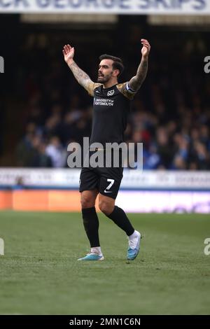 Marlon Pack (P) lors du match Peterborough United contre Portsmouth EFL League One, au Weston Homes Stadium, Peterborough, Cambridgeshire. Banque D'Images