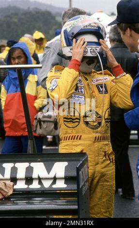 Keke Rosberg au Grand Prix portugais the1985 à Estoril 21/2/1985 Banque D'Images