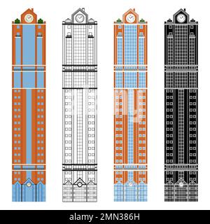 Bâtiment célèbre à Curitiba, Brésil Illustration de Vecteur