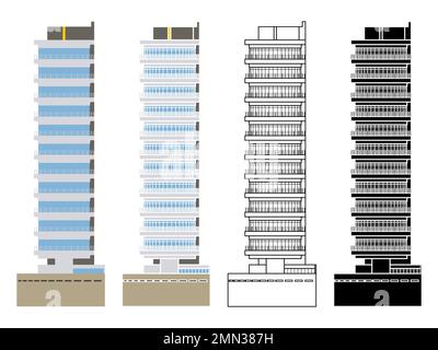 Bâtiment tournant à Curitiba, Brésil Illustration de Vecteur