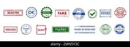 Certificats de publicité sceaux. Certification des prix des produits avec remises pour les entreprises Illustration de Vecteur