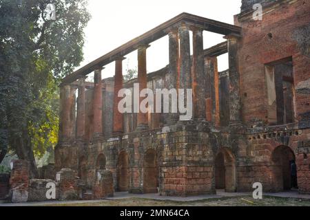 Le bâtiment britannique en ruines. Banque D'Images