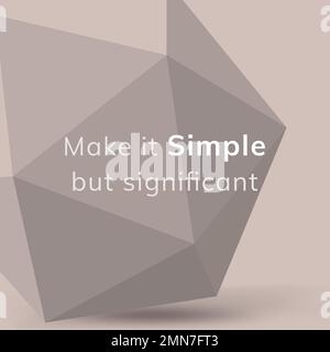 Modèle de post Instagram géométrique abstrait, citation inspirante dans un vecteur de design esthétique Illustration de Vecteur