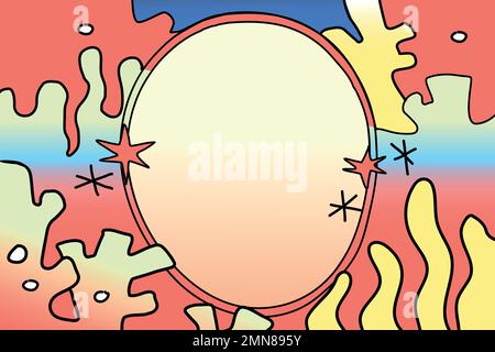 Cadre sous-marin abstrait, algues, vecteur de fond de corail Illustration de Vecteur