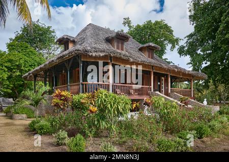 La maison de plantation, l'Union Estate, la Digue, Seychelles Banque D'Images