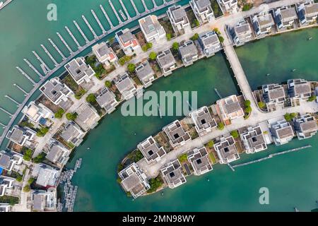 Vous aurez une vue panoramique sur le club de yacht international de xiangshan à xiamen Dock Banque D'Images