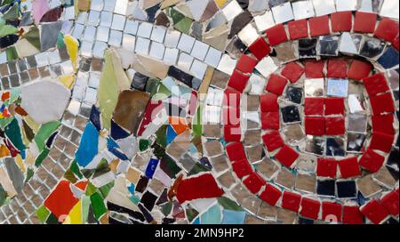 carreaux muraux en mosaïque de verre coloré et faïence en arrière-plan Banque D'Images