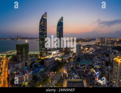 Vous aurez une vue panoramique de xiamen entier Banque D'Images