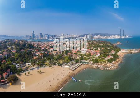 Vous aurez une vue panoramique de xiamen entier Banque D'Images