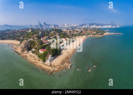 Vous aurez une vue panoramique de xiamen entier Banque D'Images